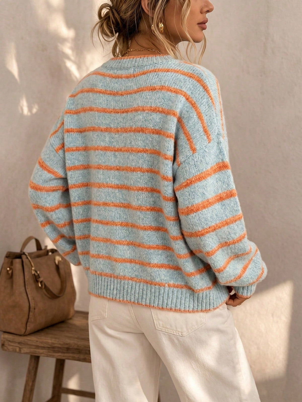 JOAQUINA | Chaqueta de punto de rayas de corte relajado