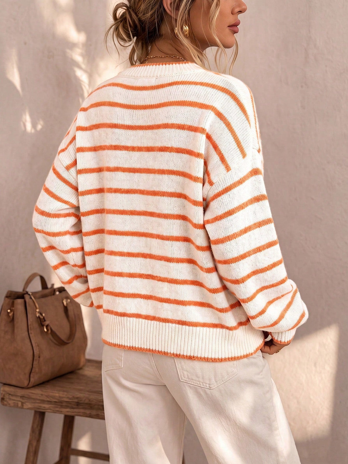JOAQUINA | Chaqueta de punto de rayas de corte relajado