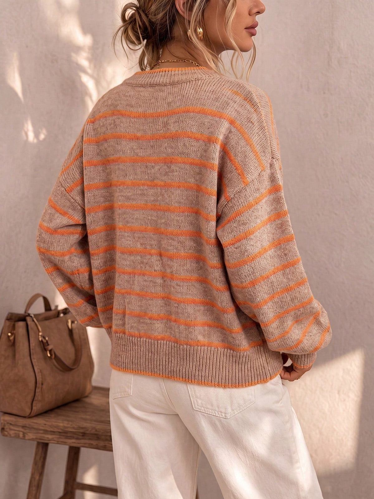 JOAQUINA | Chaqueta de punto de rayas de corte relajado
