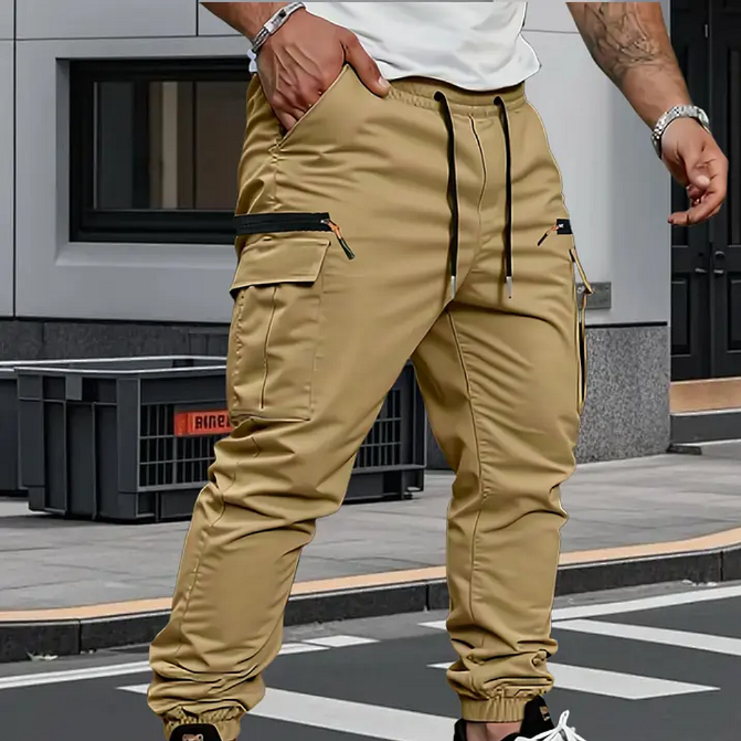 Vanguard Pantalones cargo con cintura elástica