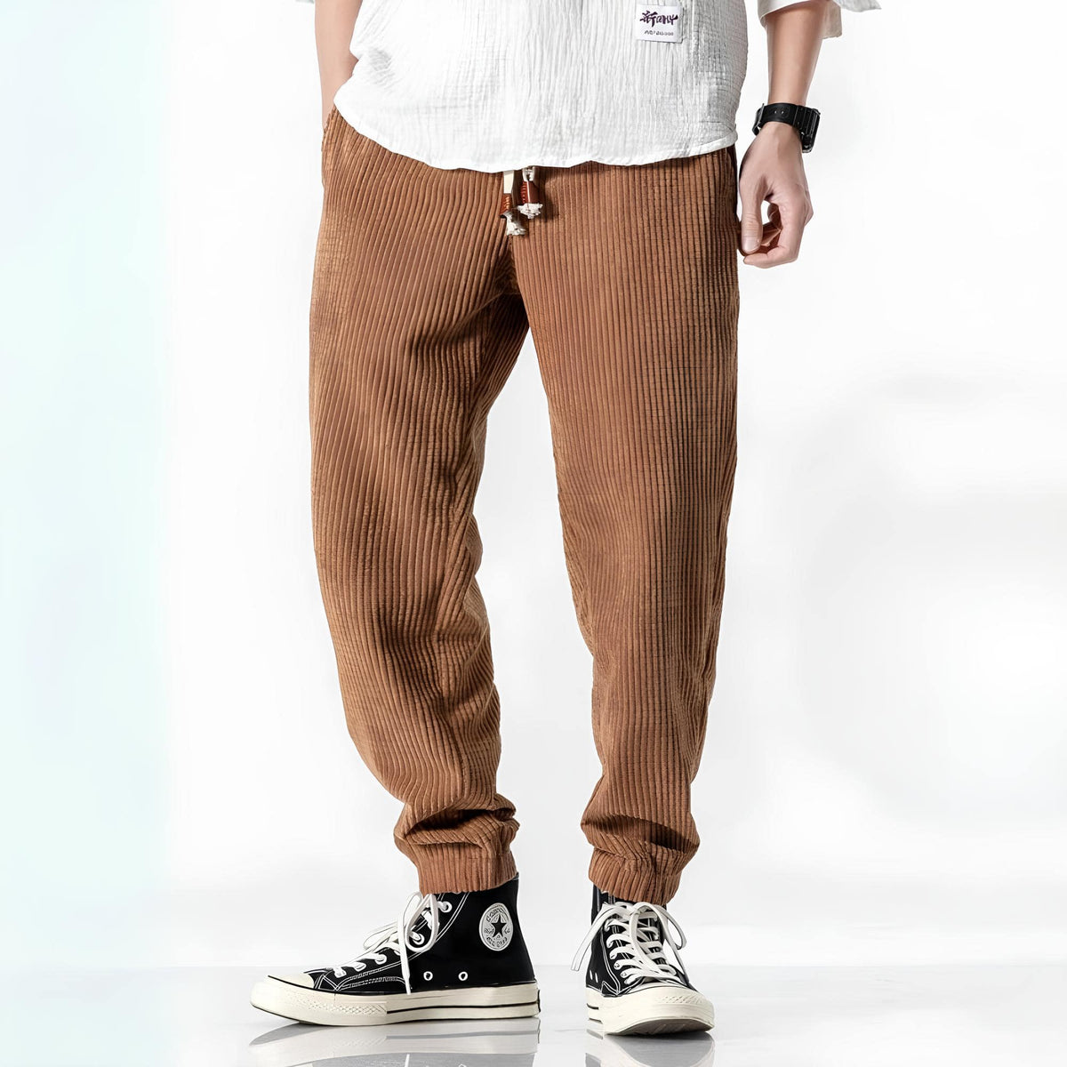 Pantalones jogger oversize de pana