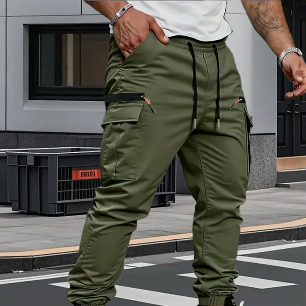 Vanguard Pantalones cargo con cintura elástica