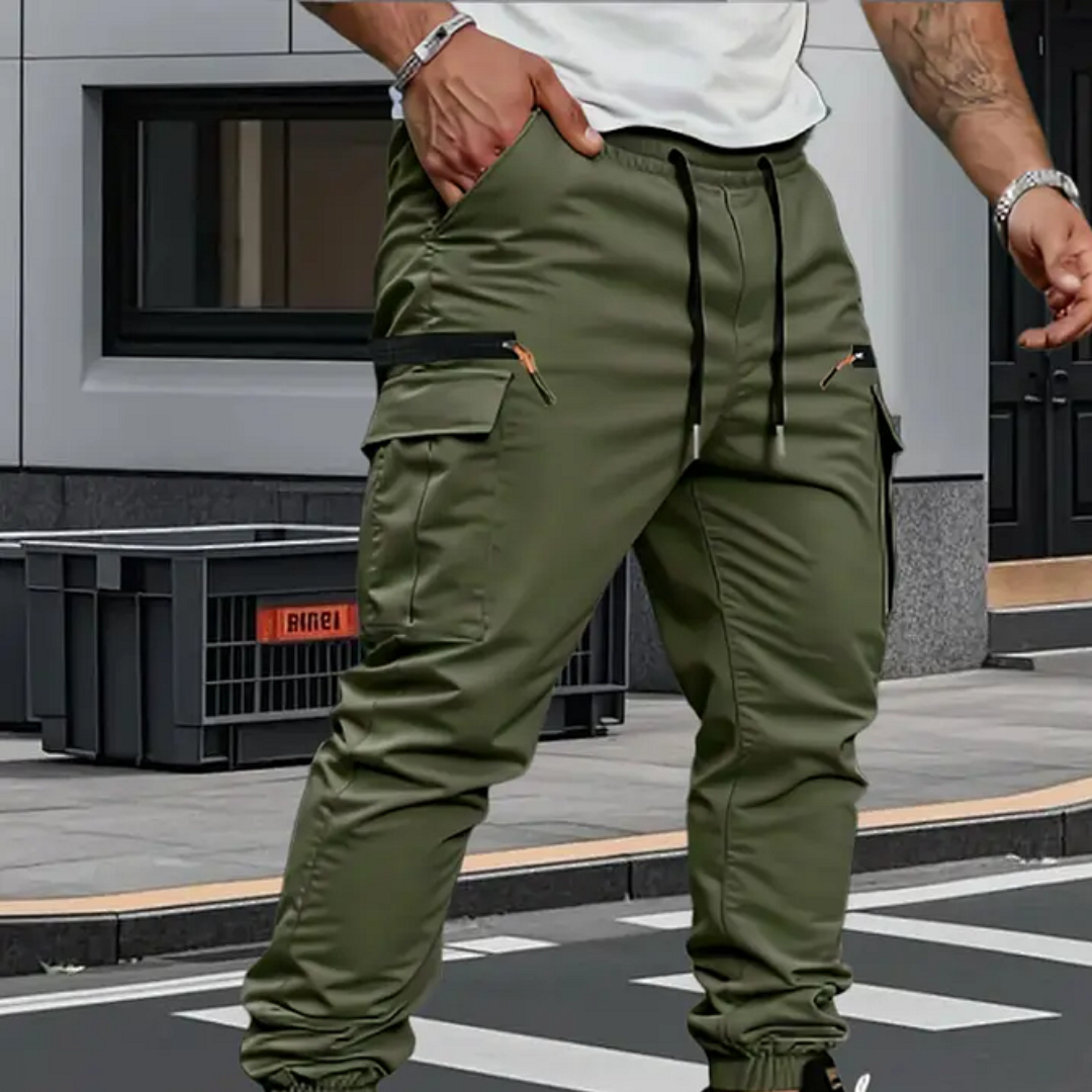 Vanguard Pantalones cargo con cintura elástica