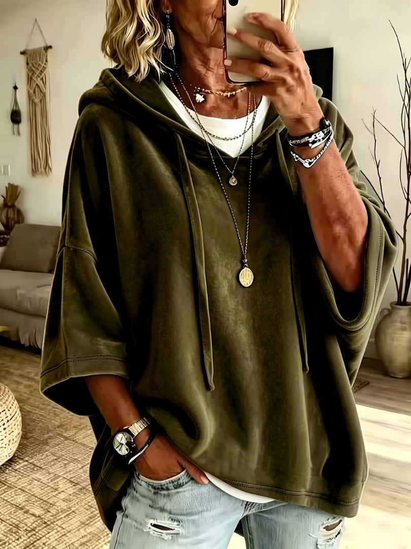 BENILDE | Sudadera poncho oversize con capucha