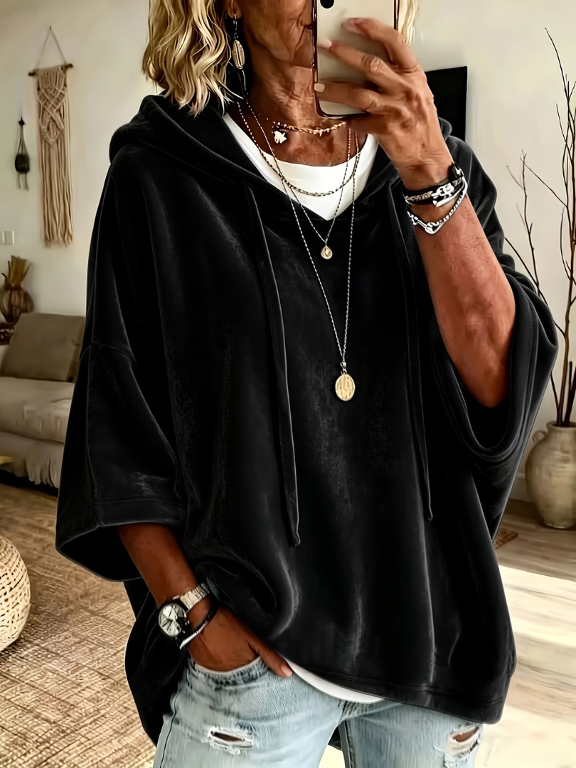 BENILDE | Sudadera poncho oversize con capucha