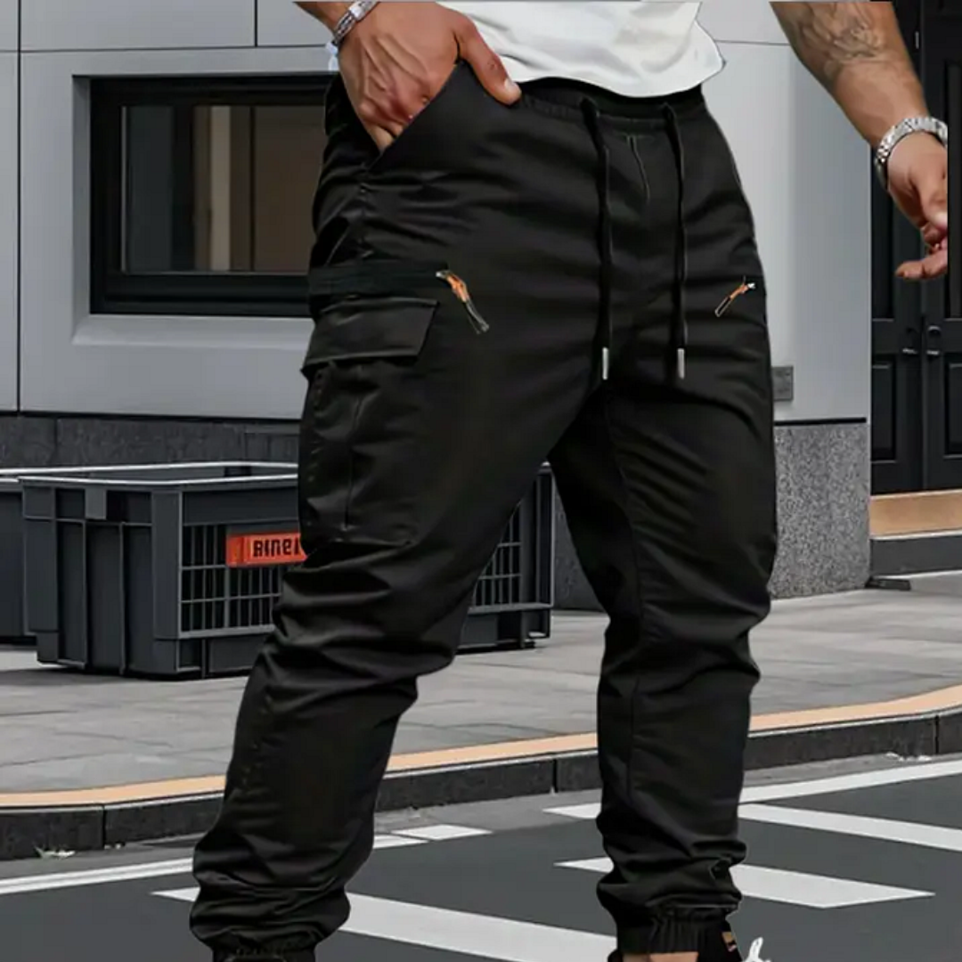 Vanguard Pantalones cargo con cintura elástica