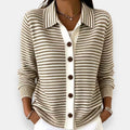 ERUNDINA | Chaqueta de punto de rayas con botones