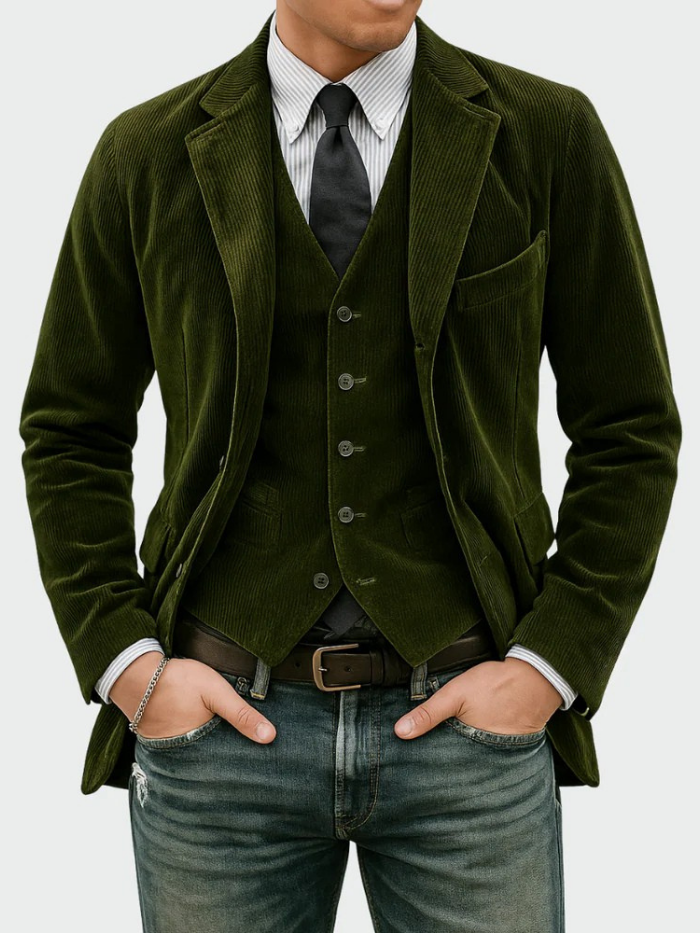 Tommy™ | Set de 2 piezas: blazer y chaleco