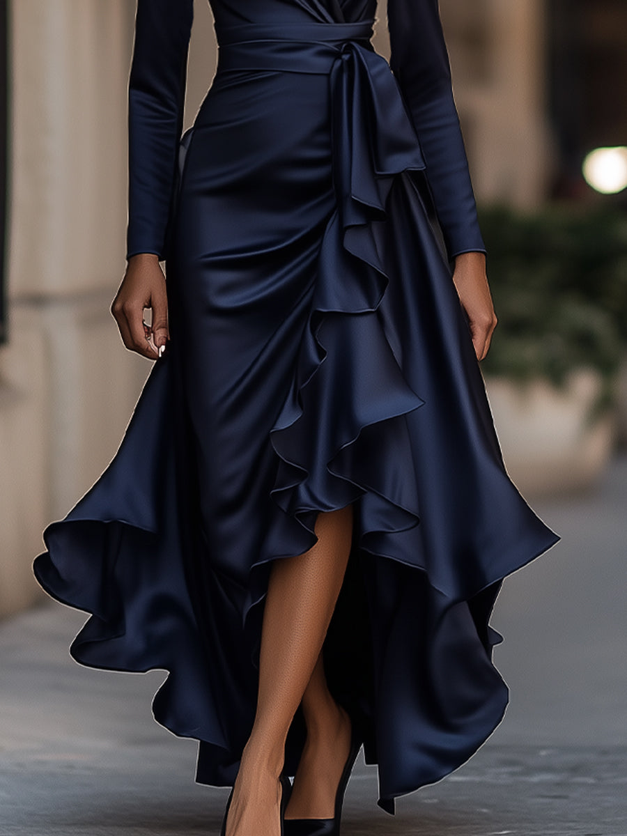 INDALECIA | Vestido largo de volantes