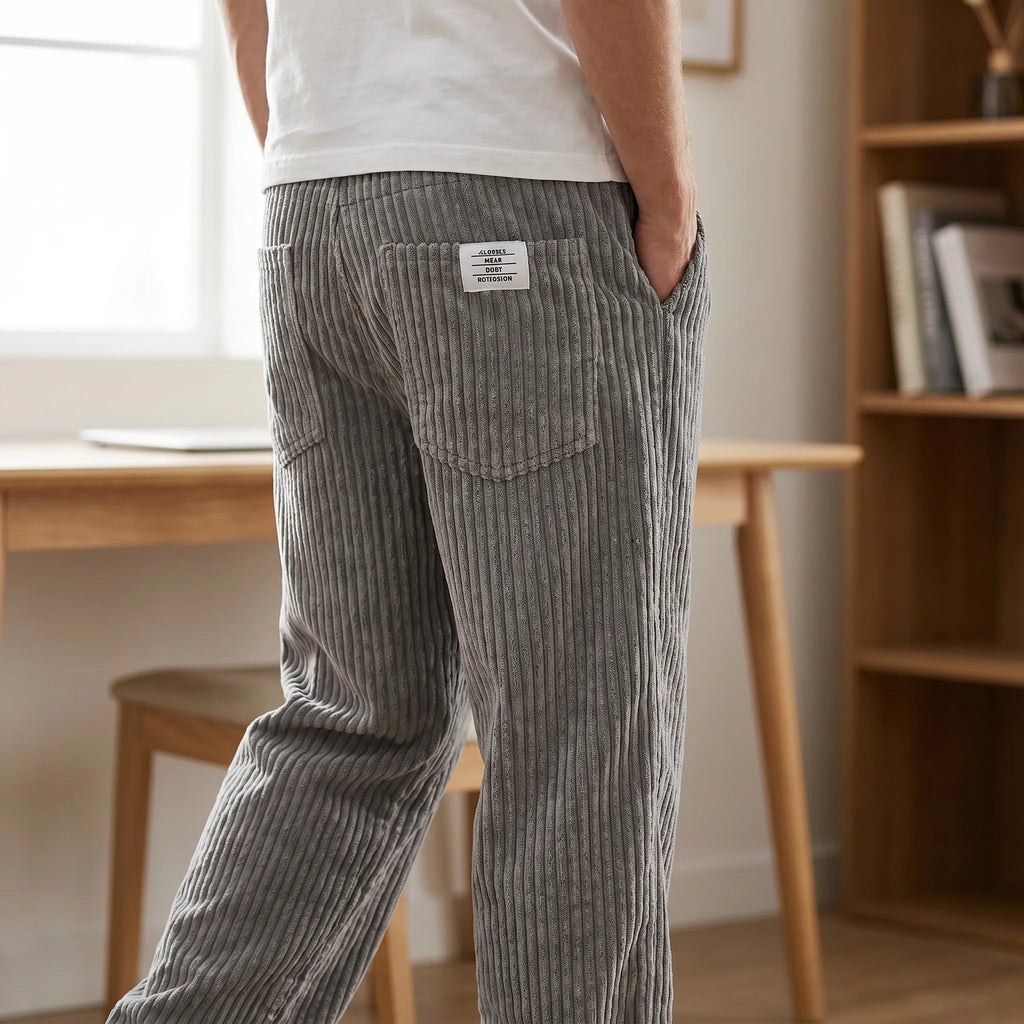 Pantalones de pana con cintura elástica