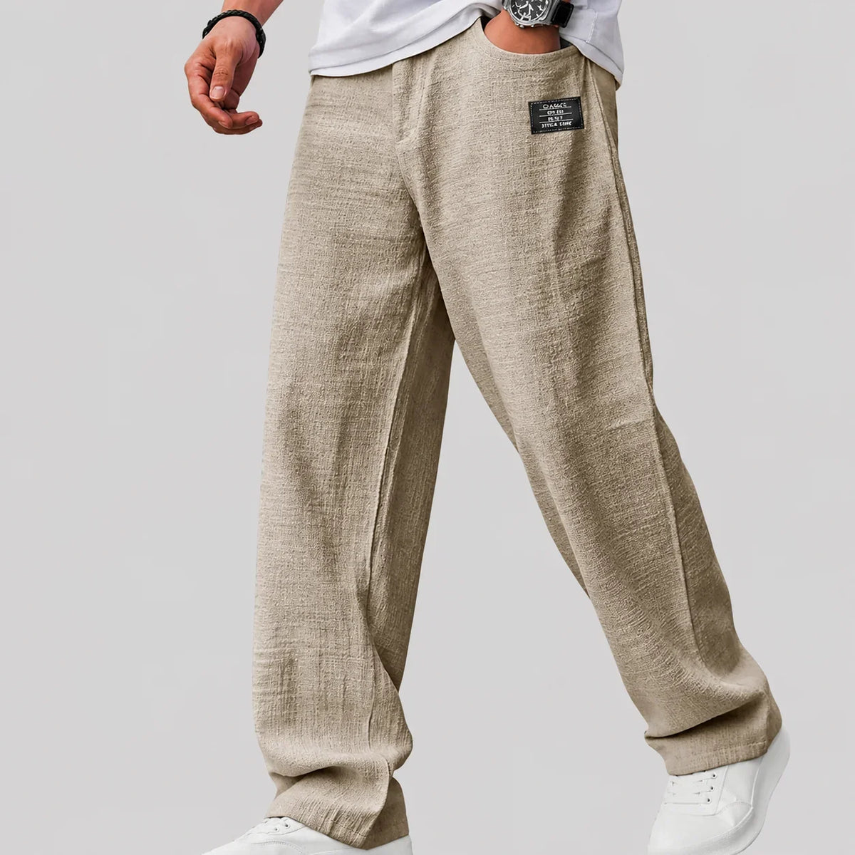 Pantalón de Lino Ligero y Transpirable