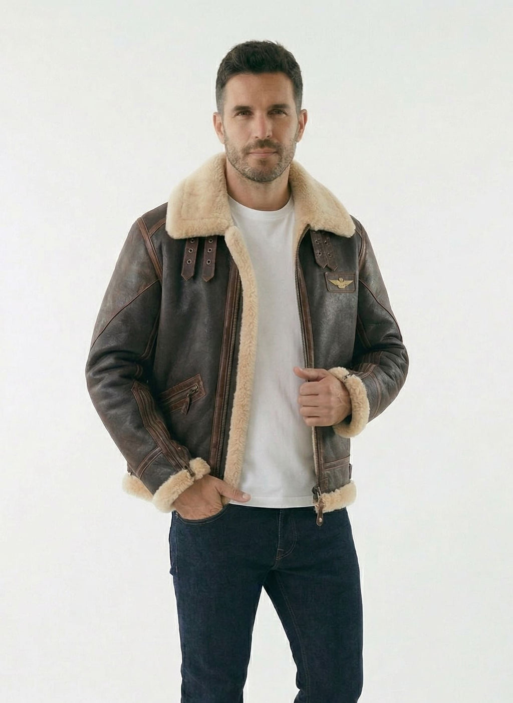 Chaqueta de aviador premium