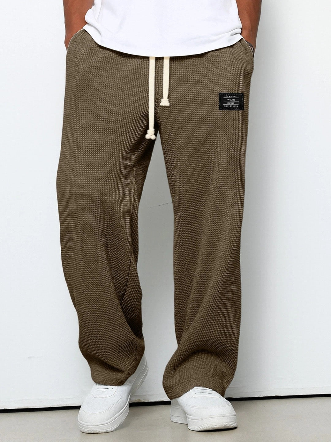 Joggers suaves de pierna ancha