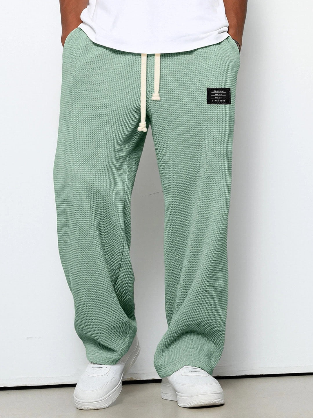 Joggers suaves de pierna ancha