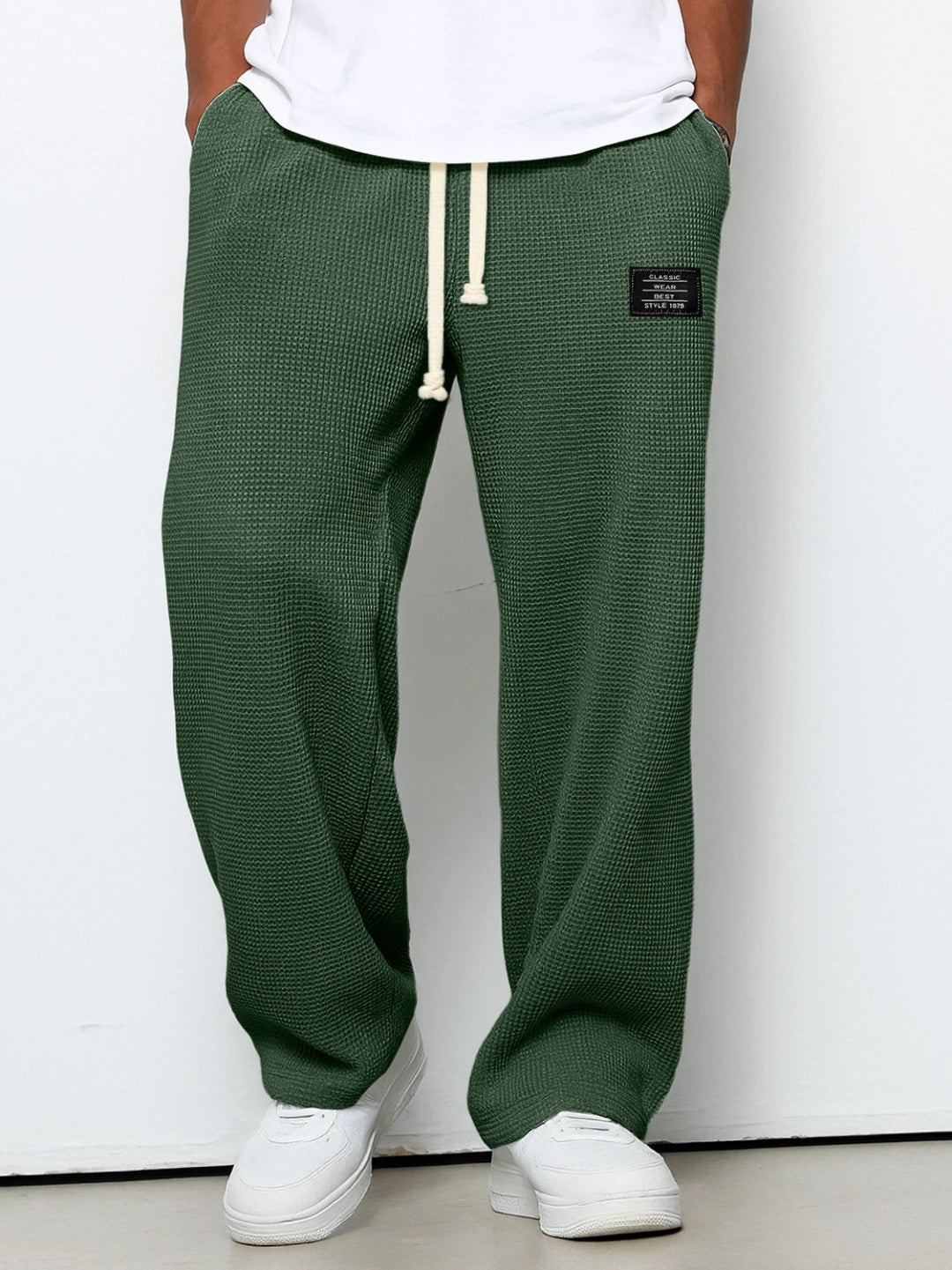 Joggers suaves de pierna ancha