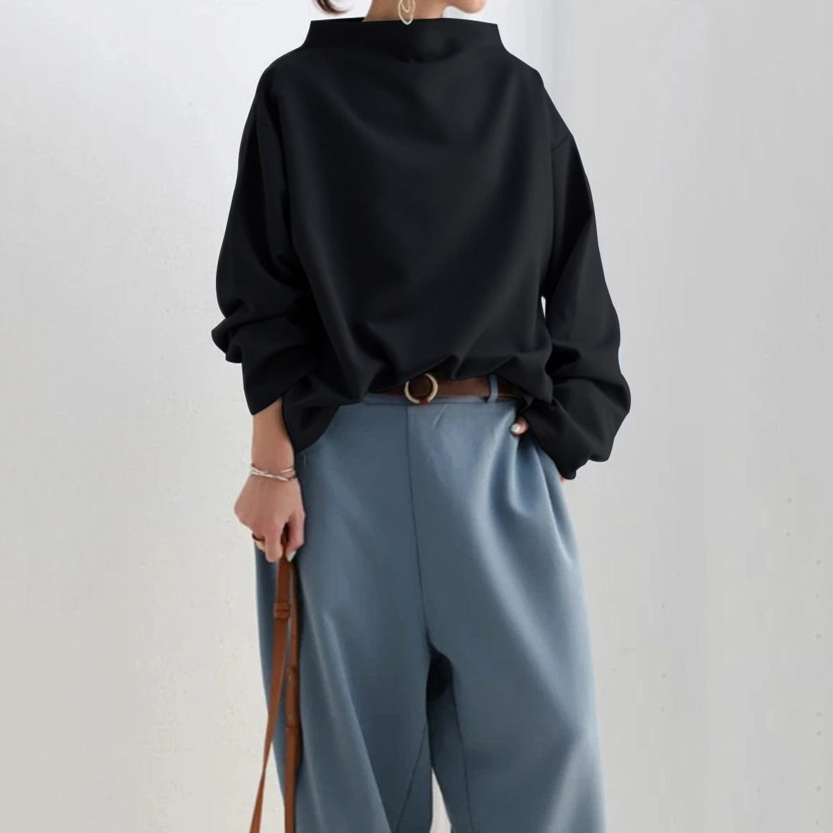 MAXIMINA | Camiseta de cuello alto y corte holgado