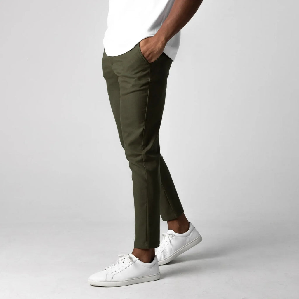 Pantalón chino elástico premium