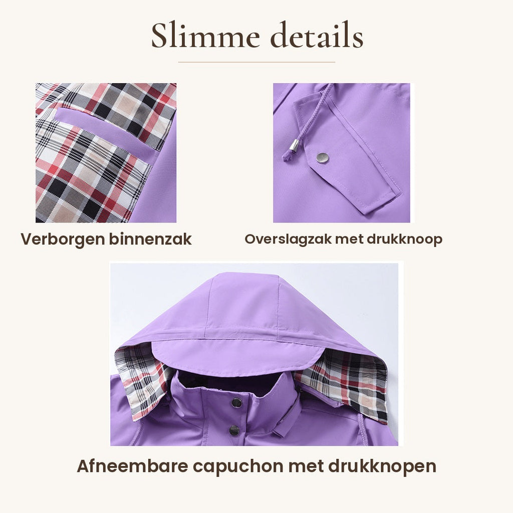 VIRTUDES | Chubasquero impermeable 3 en 1 con capucha desmontable