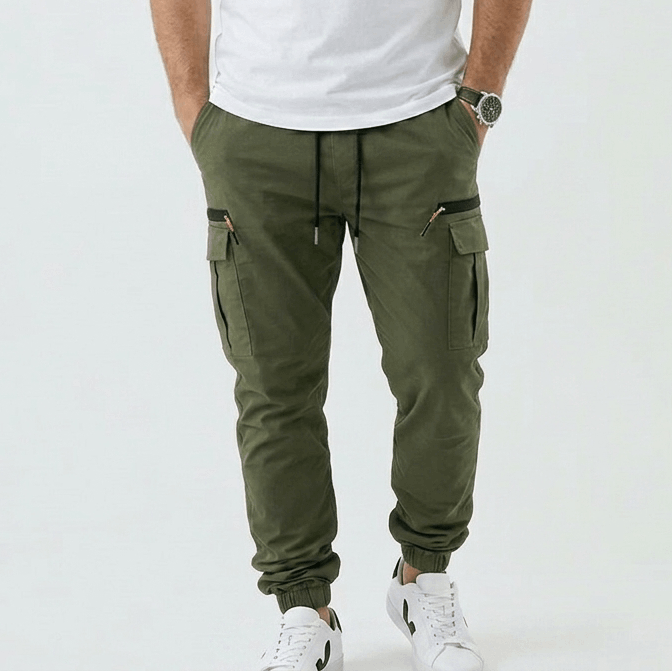 Vanguard Pantalones cargo con cintura elástica