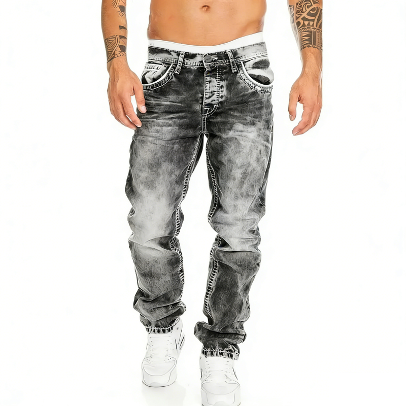 Jeans elásticos desgastados