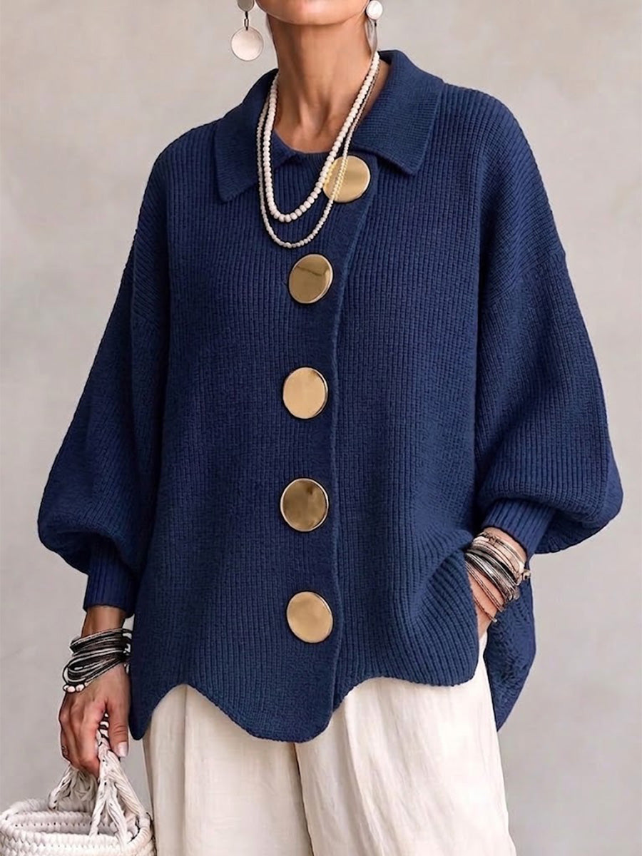 CLEMENTINA | Chaqueta de punto oversize con cuello