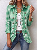 ADORACIÓN | Chaqueta de cuadros vichy con volantes y botones