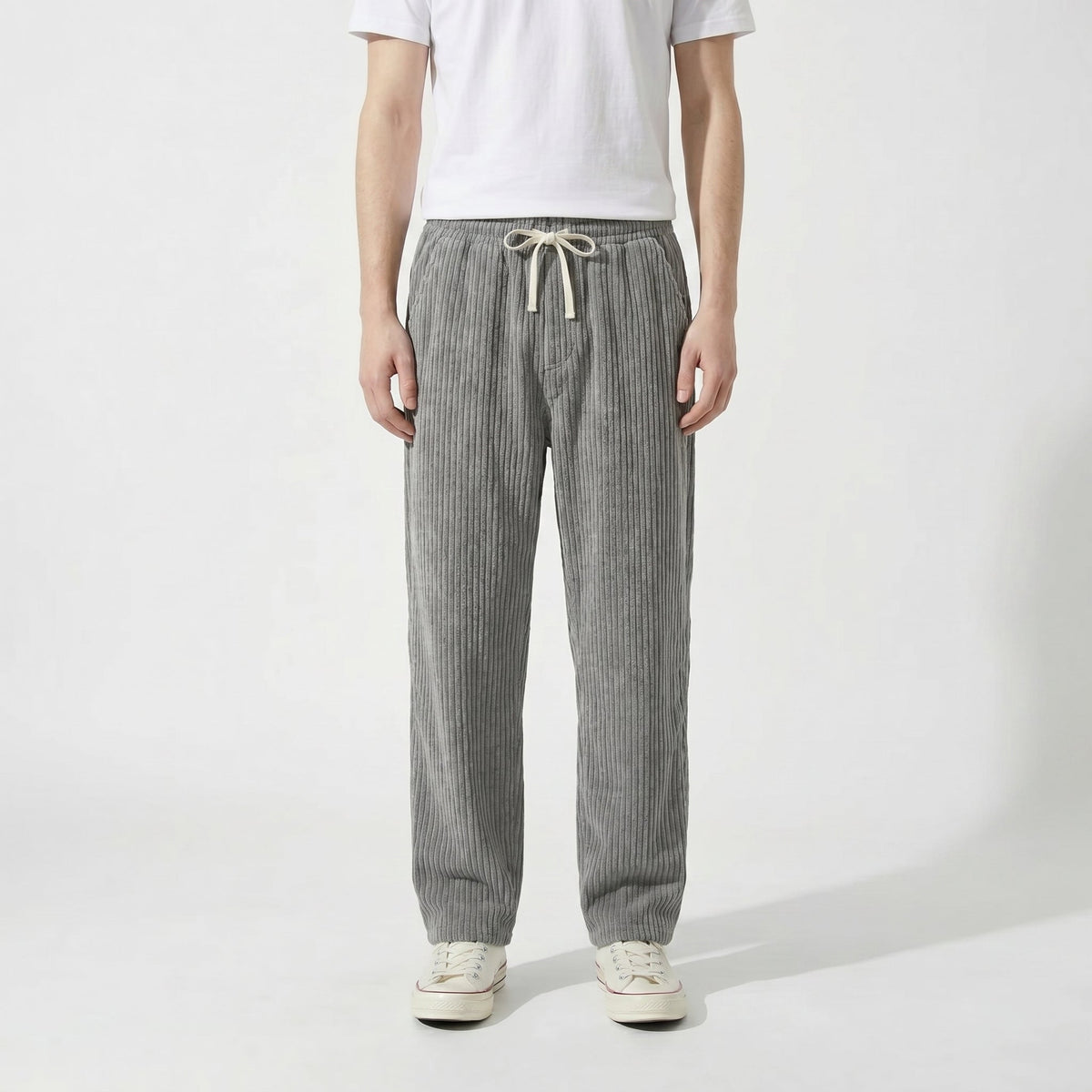Pantalones de pana con cintura elástica