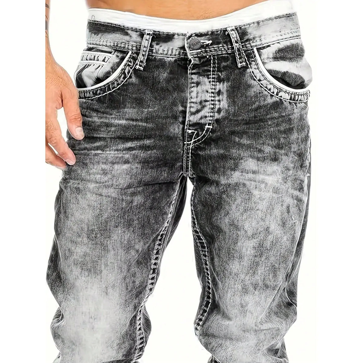 Jeans elásticos desgastados