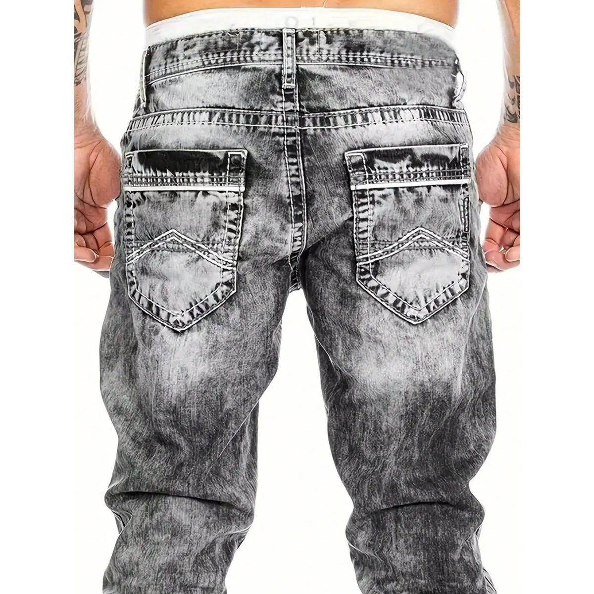 Jeans elásticos desgastados