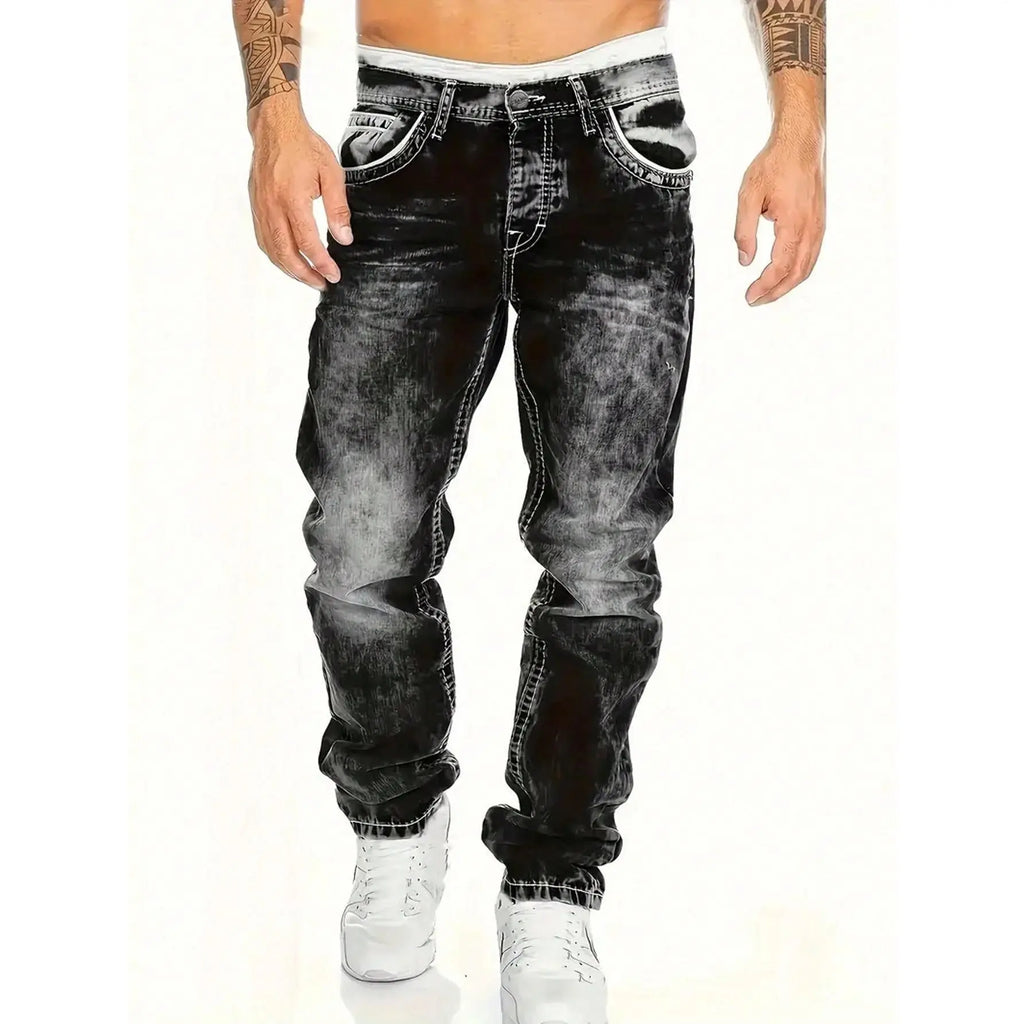 Jeans elásticos desgastados