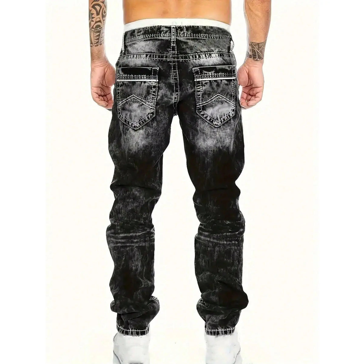Jeans elásticos desgastados