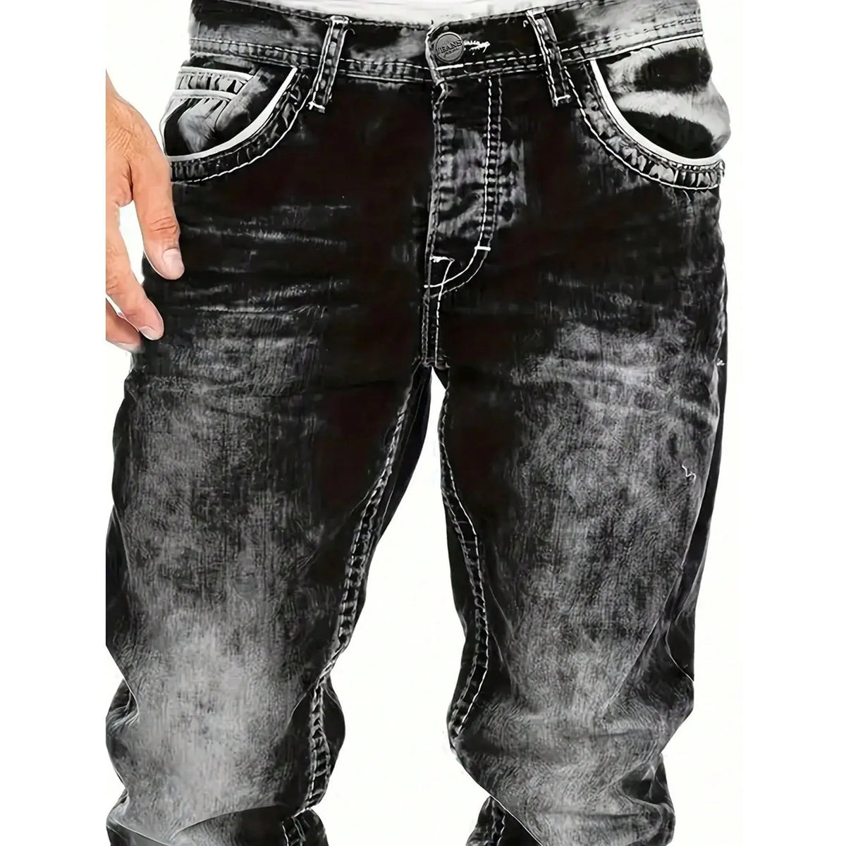 Jeans elásticos desgastados